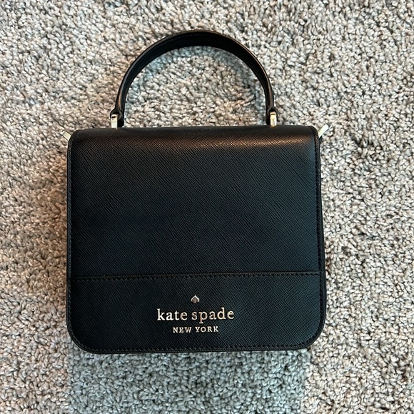 Kate Spade Black Top Handle Small Crossbody Purse - Picture 2 of 11